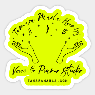 Tamara Marla Hornby Voice & Piano Studio Logo (Black) Sticker